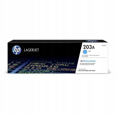 Hp 203 Cyan Original Lj Toner Cartridge, CF541A CF541A