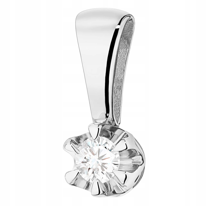 Zlatý Přívěsek Dámský pr. 585 14k Klasický laboratorní diamant 0,10ct