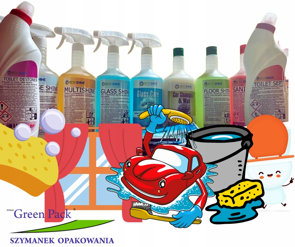 Płyn EcoShine 1l mycie szyb i luster EAN (GTIN) 5902838430033