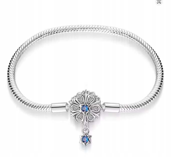 Modulární náramek Charms Hvězda Hvězdy Základna Zirkony Stříbro 925 17 cm