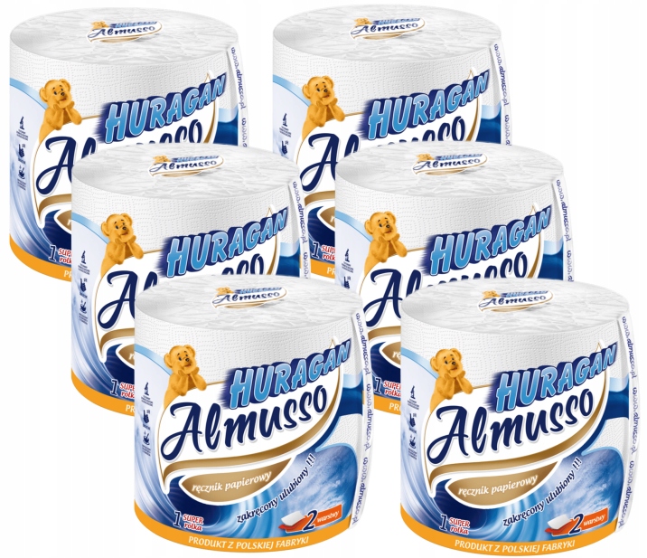 

Zestaw 6 Ręczników Papierowych XXL Almusso Huragan
