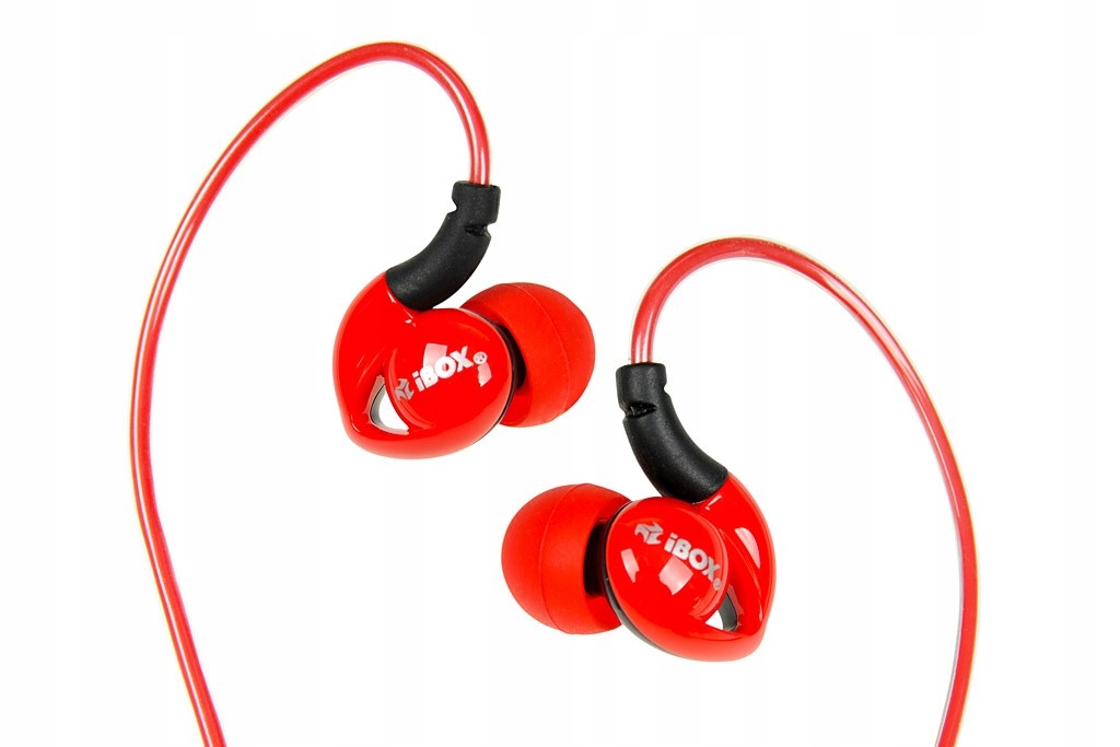 iBox спортивні навушники-вкладиші S1 пульт дистанційного керування червоний бренд ibox