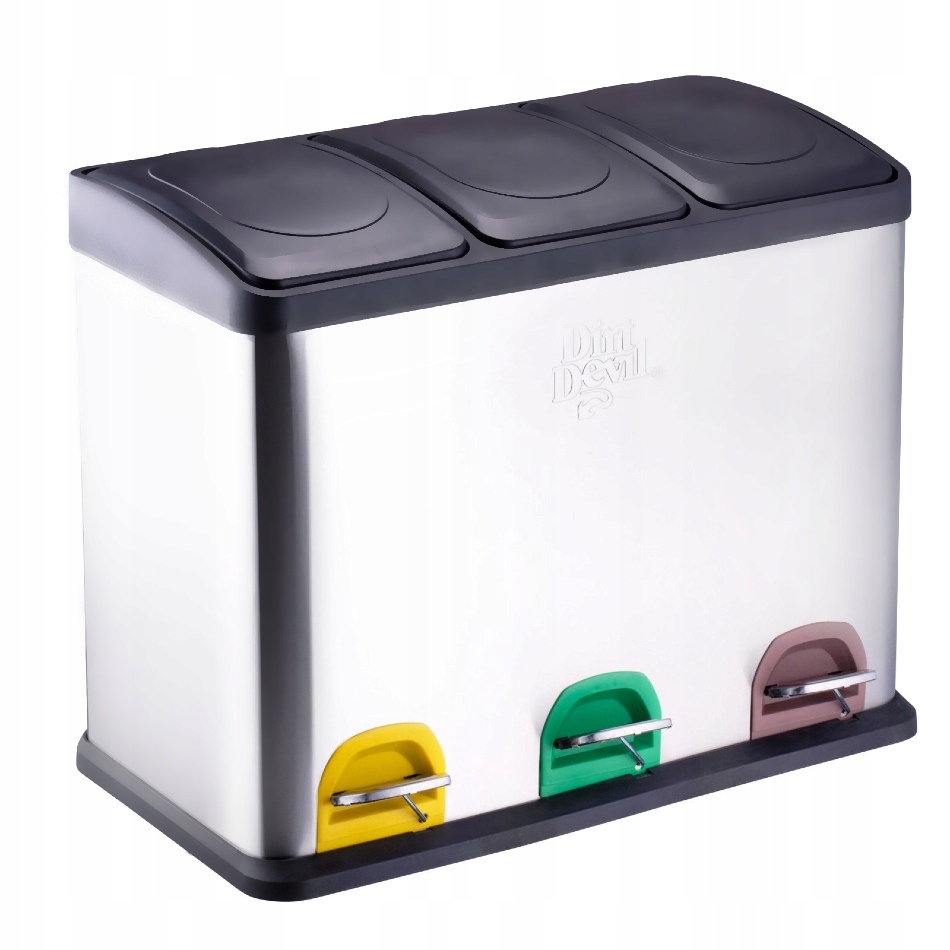 Levně Odpadkový koš na tříděný odpad 3 x 15 l ED-249508