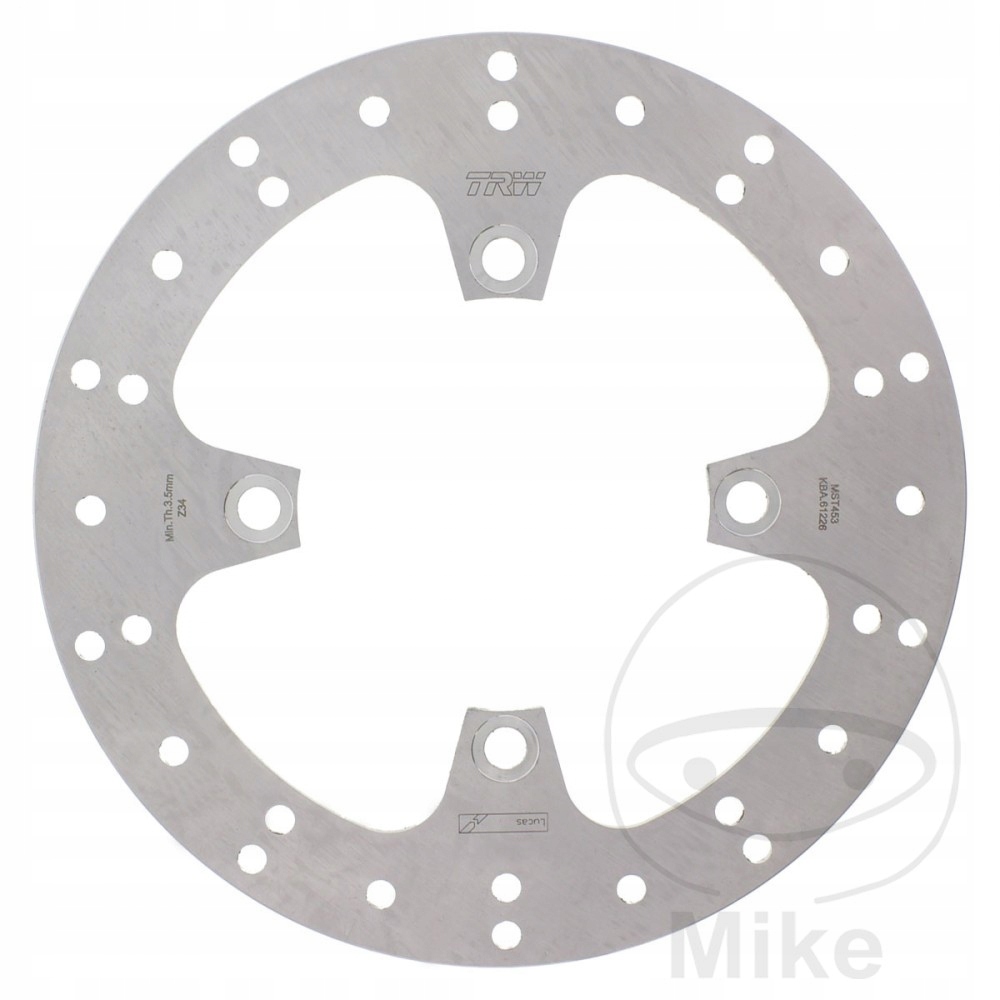 Brzdový kotúč predný/zadný Trw MST453