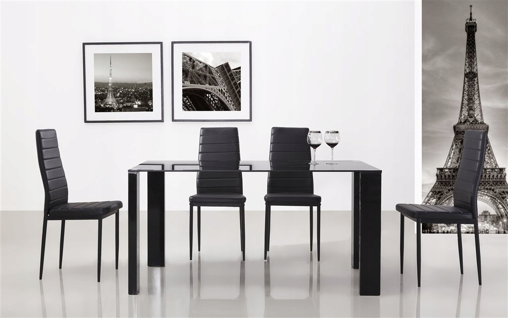 Krzesła tapicerowane Bergamo 4 sztuki - Metalowe Marka Impor