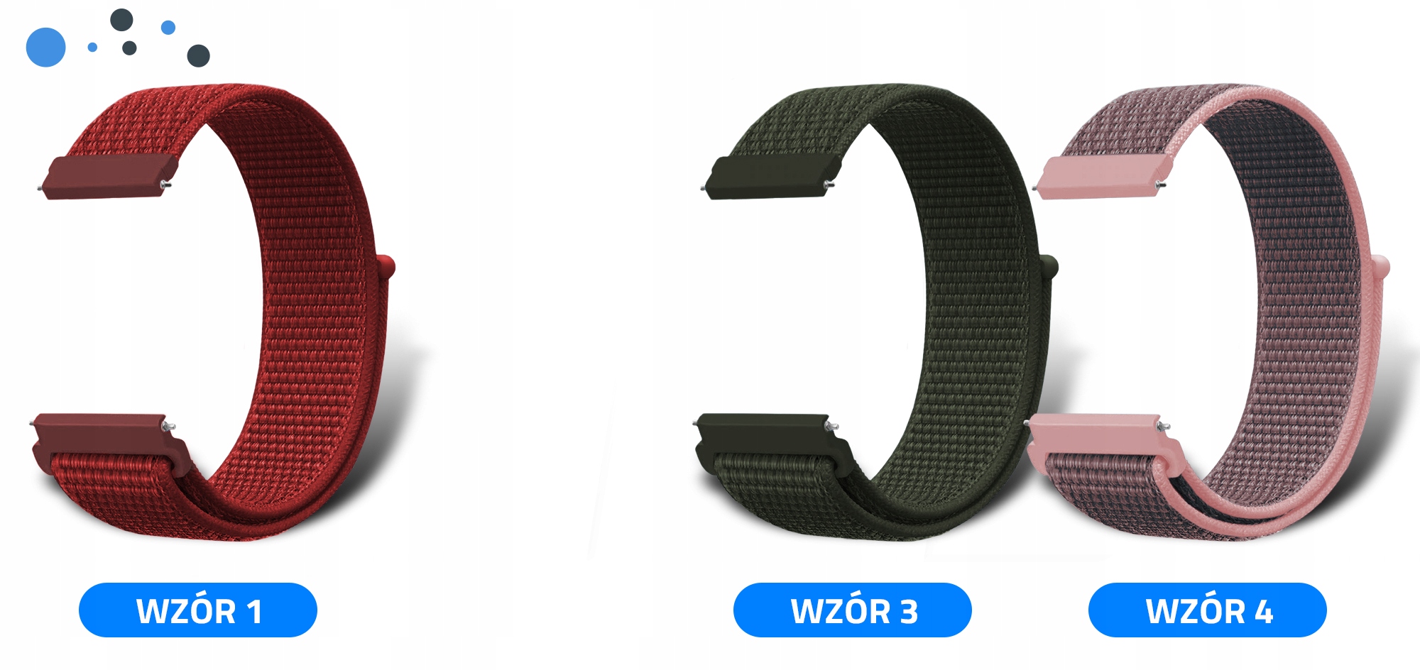 UNIWERSALNY PASEK NYLONOWY DO ZEGARKA 22mm -KOLORY Producent ChronSmarta