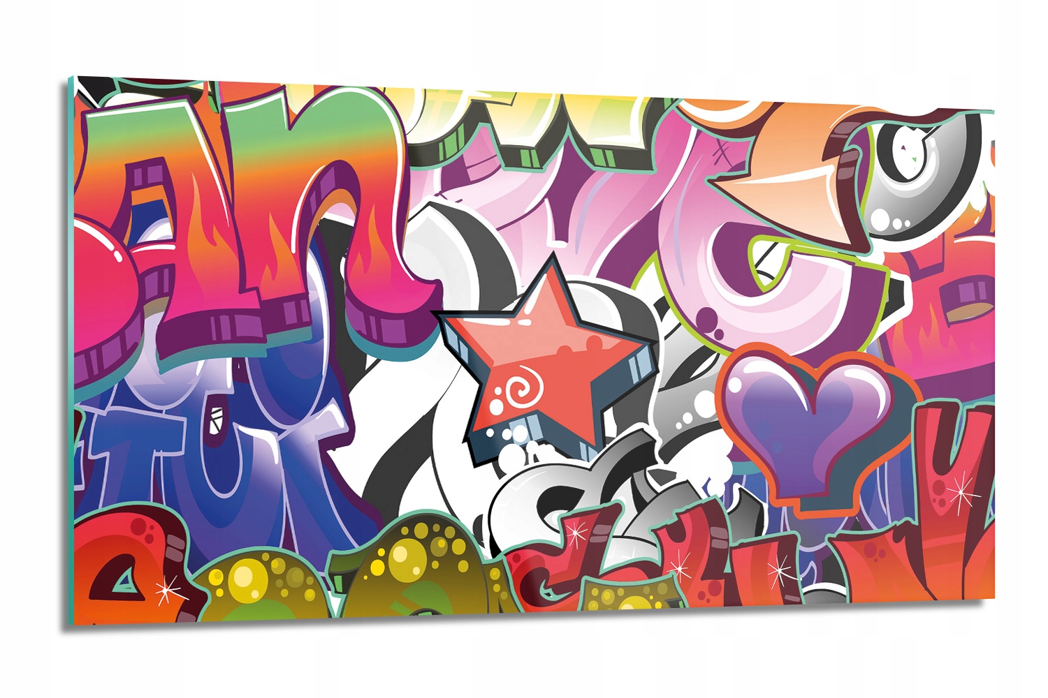 sklenená doska Graffiti murivo na stenu 120x60 s fotografiou