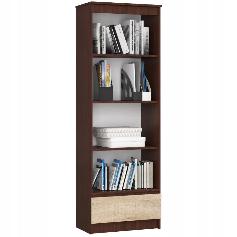

Regał R 60 cm Clp 1 Szuflada 4 Półki Wenge-sonoma