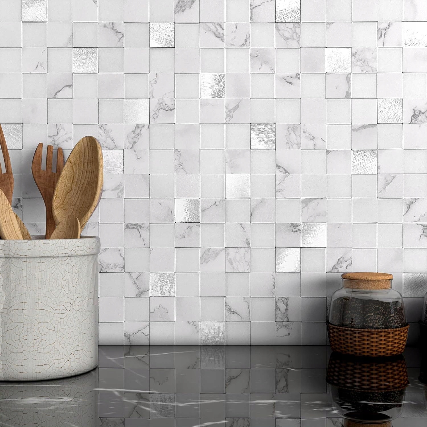 Vaovi Cihlová Mozaika 3D Samolepící Stěnové Dlaždice 10 Kusů