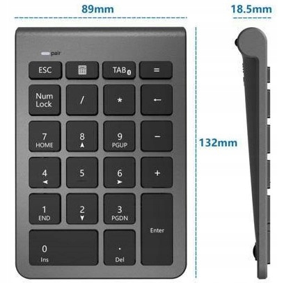 Bezprzewodowa klawiatura numeryczna do komputera laptopa Bluetooth NK10 Model NK10