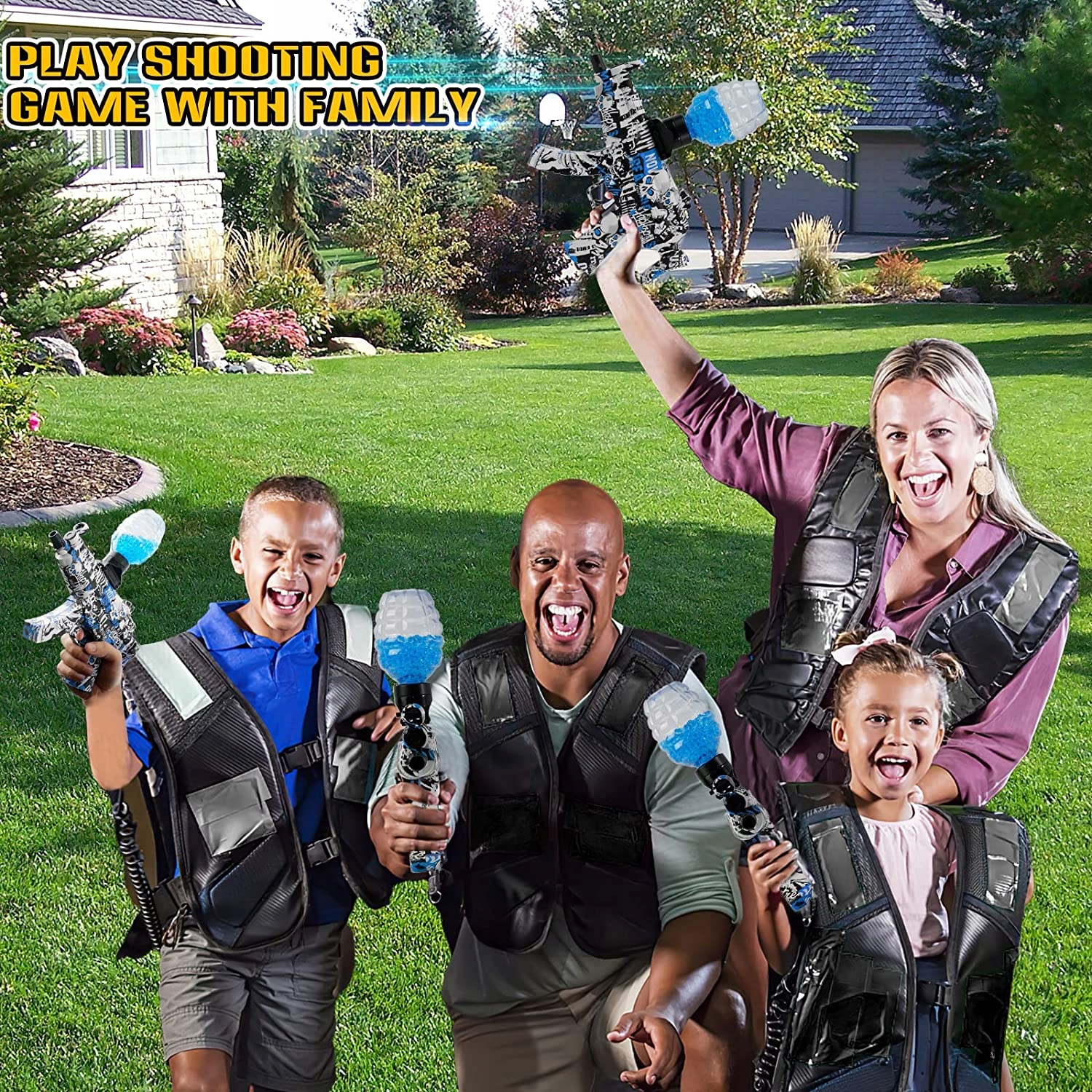 PISTOLET NA KULKI WODNE DO ZABAWY AKM47 + AMUNICJA Seria AKM47