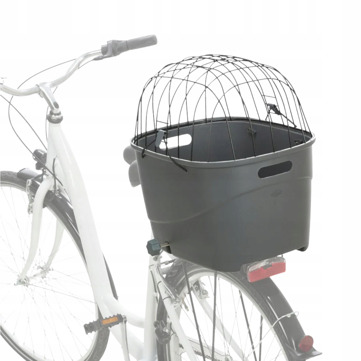 Levně Trixie Přepravní koš na kolo 47 cm kovový s ochrannou mřížkou na nosič