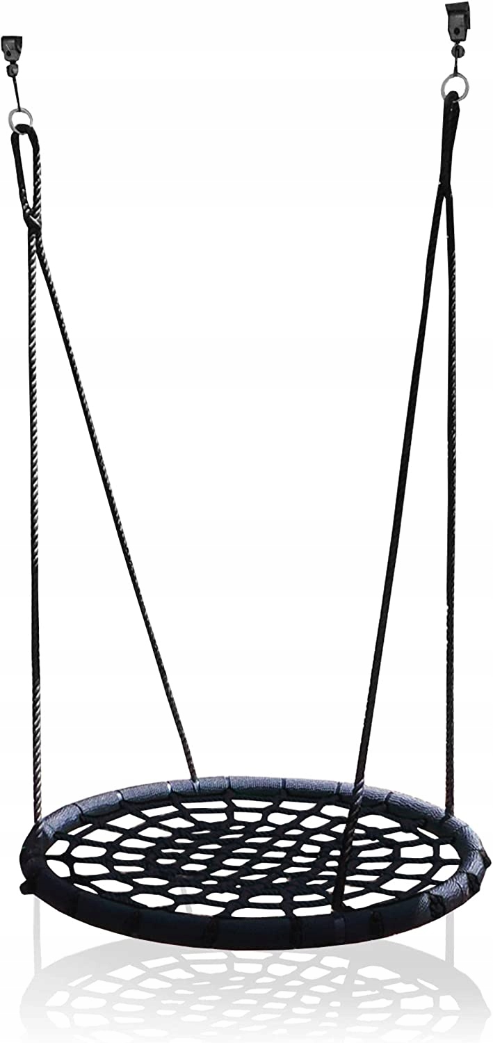 HUŚTAWKA BOCIANIE GNIAZDO XL 100cm CZERWONO - CZARNA LINY 18mm Marka inna