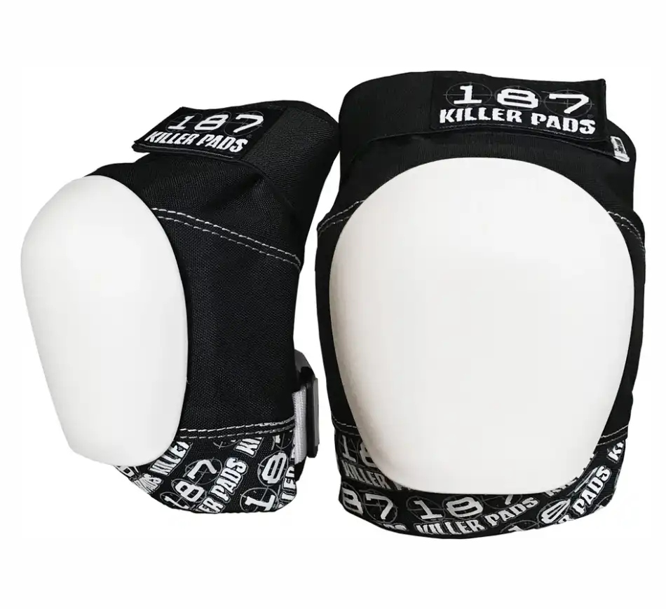 187 Killer Pads Pro chrániče kolen Black White Junior Jr Xxs