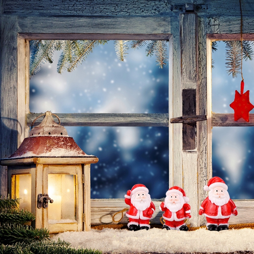 12 * FIGURKA MIKOŁAJ MINI DEKORACJA KRAJOBRAZU Motyw mikołaj