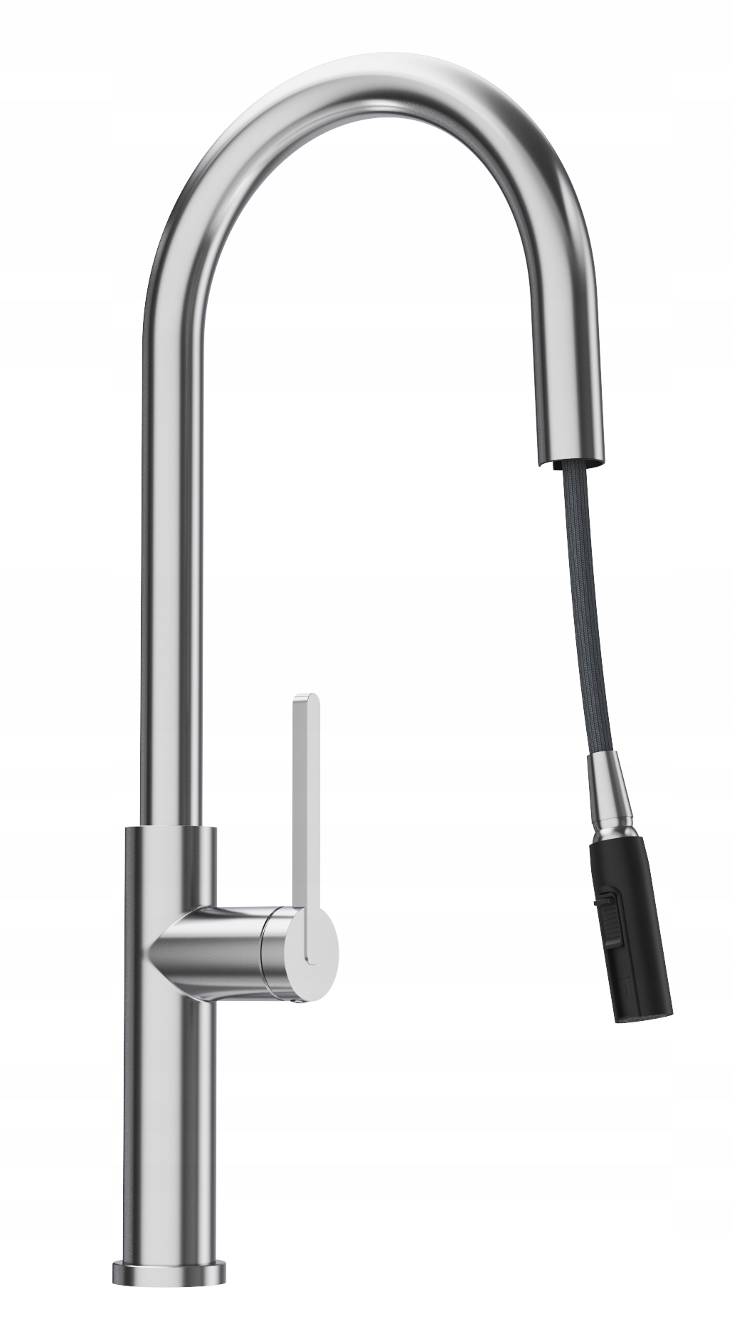 Kuchynská Batéria Chróm S Výsuvným Výtokom, Dvojfunkčný Kohútik, Strieborná Prati