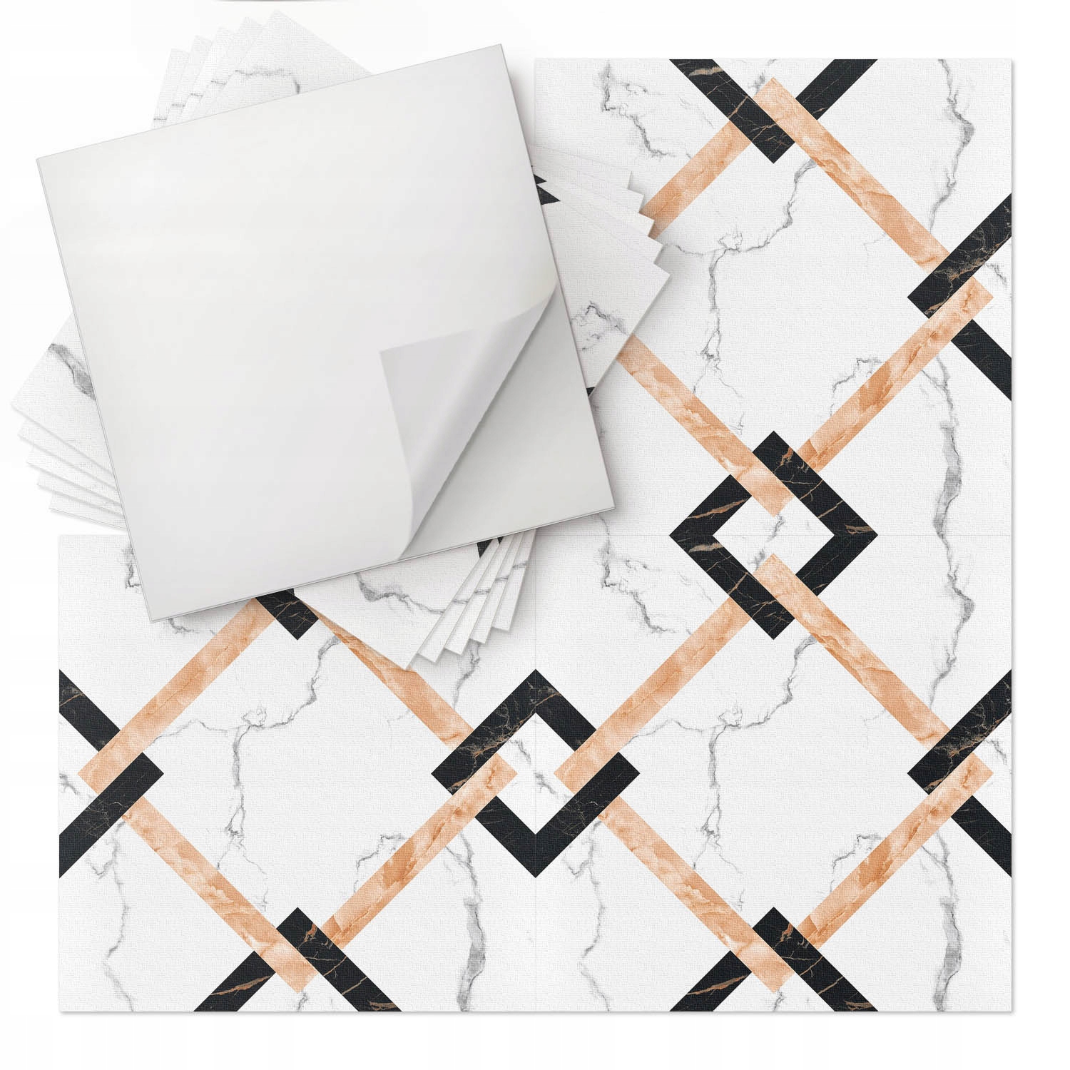Balíček dlaždic Vinyl Moderní mramorové geometrické motivy 9x30x30 cm