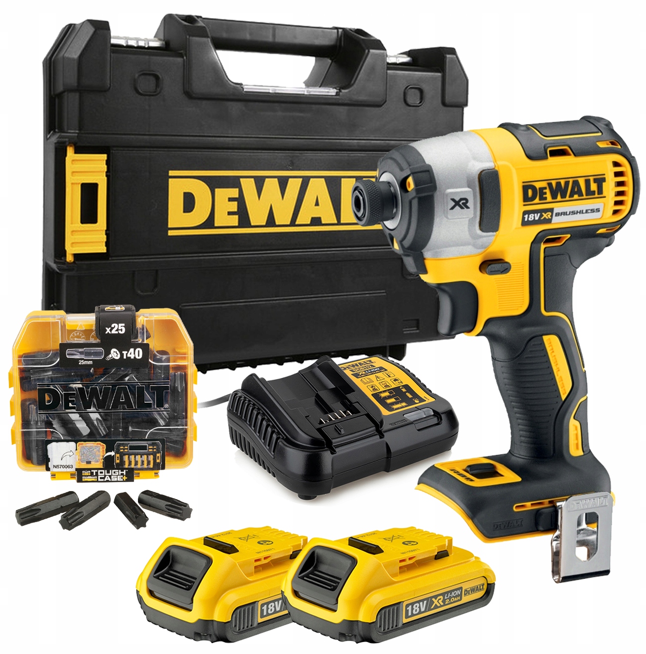 

Dewalt Zakrętarka Udarowa DCF887D2 2x2AH Bity