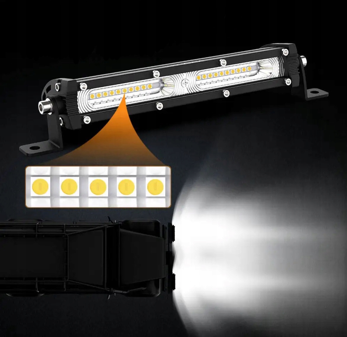 LAMPA ROBOCZA HALOGEN 200W 12-24V CREE PANEL LED Strumień świetlny 10000 lm