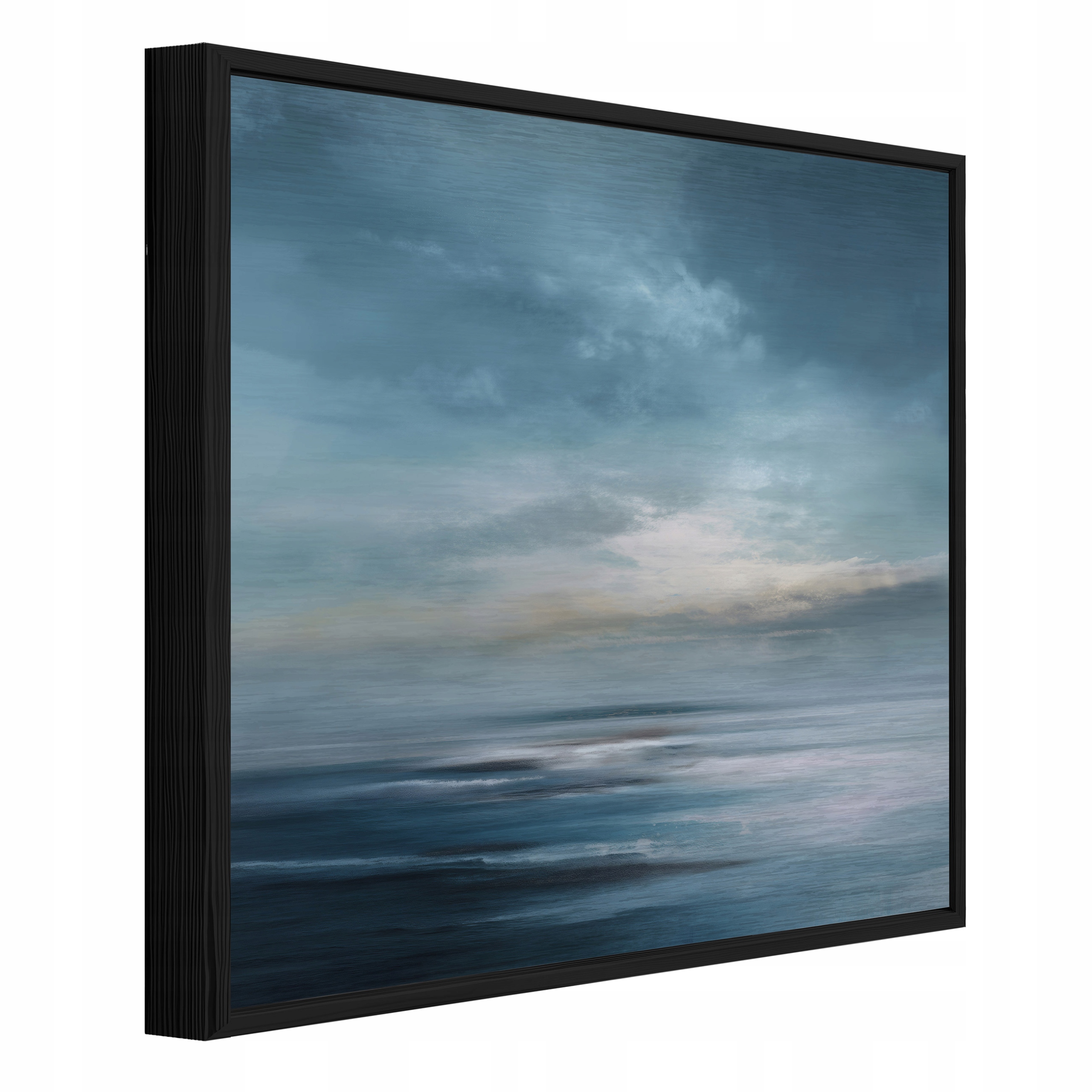 Obraz V Černém Rámu Kovový Moře Abstrakce Loft Obývací Pokoj Ložnice 50x50