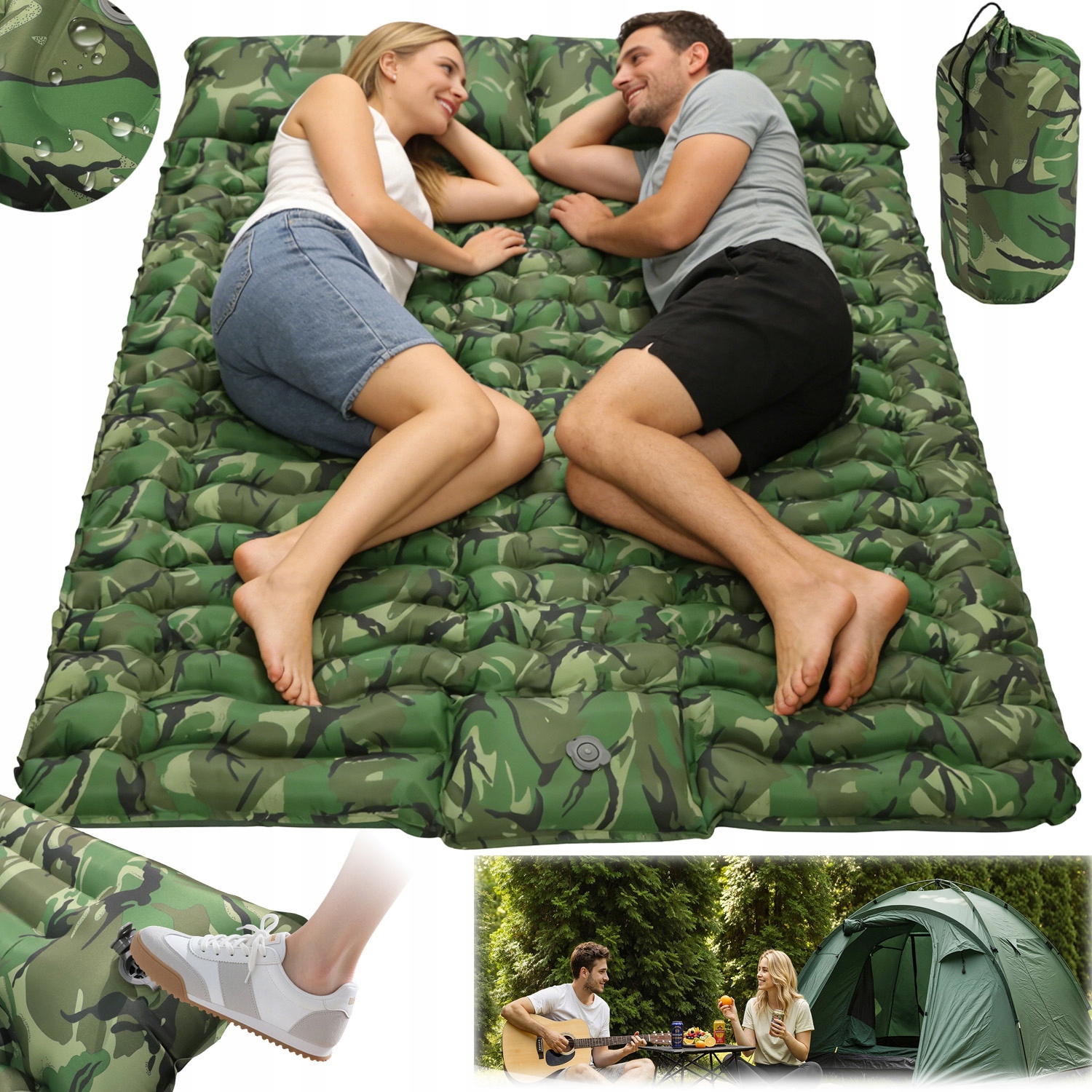 Matrace S Polštářem, Lehká, Kempingová Podložka Pod Stan