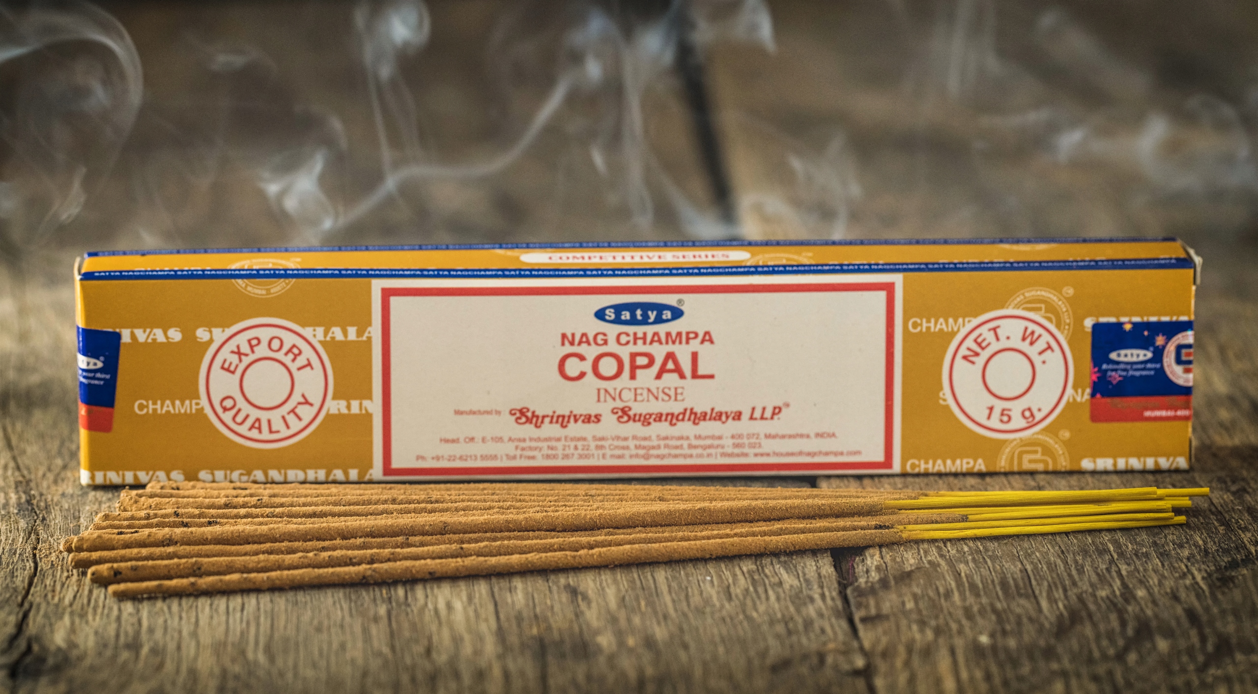 NAG CHAMPA kadzidełka PYŁKOWE SATYA Copal EAN (GTIN) 8904234405728