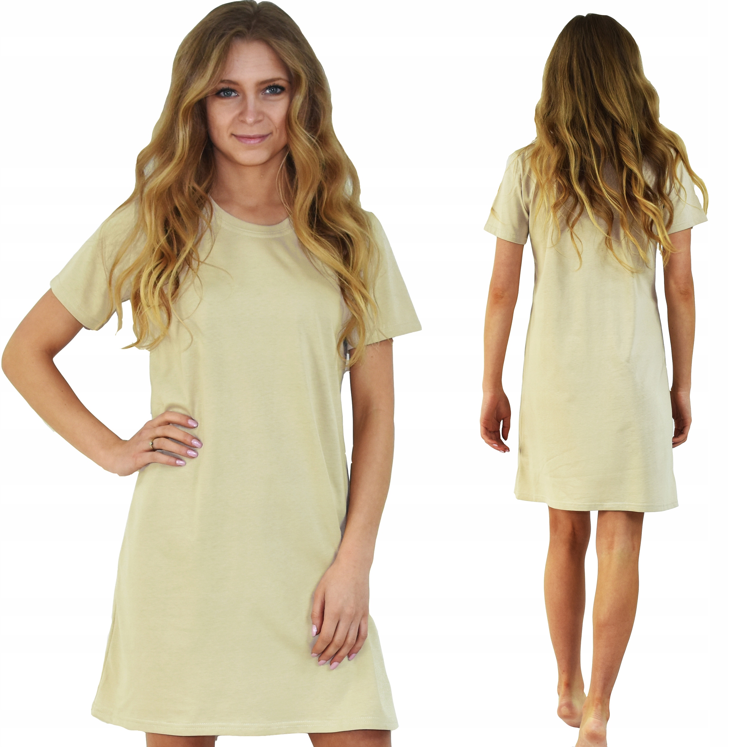 Koszula Nocna Damska Cienka Przewiewna Bawełna M