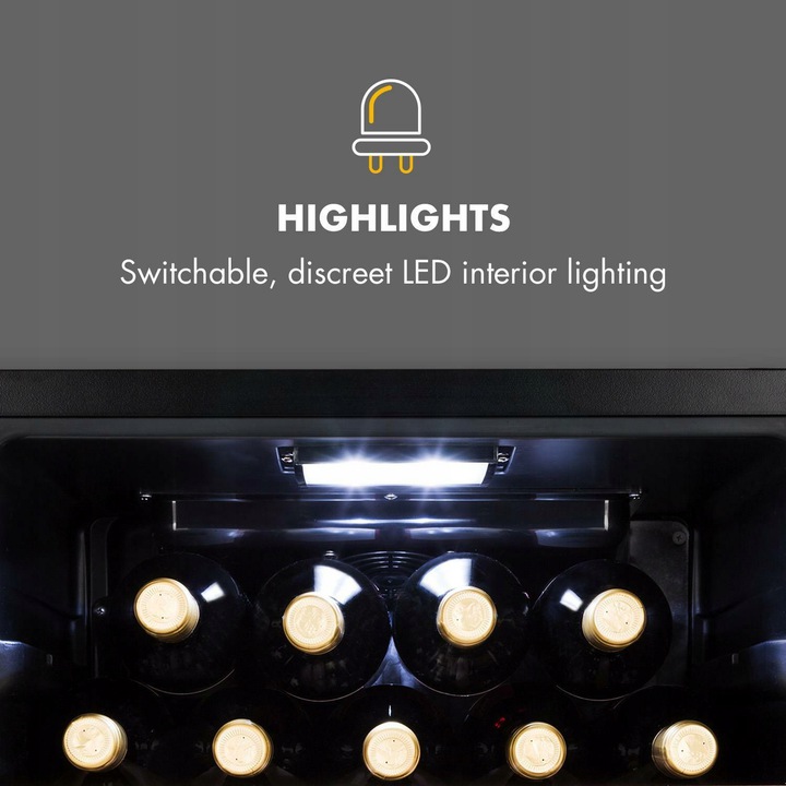 Winiarka Lodówka na wino napoje 2 strefy 34 butelek LED Model Barossa 34 Duo