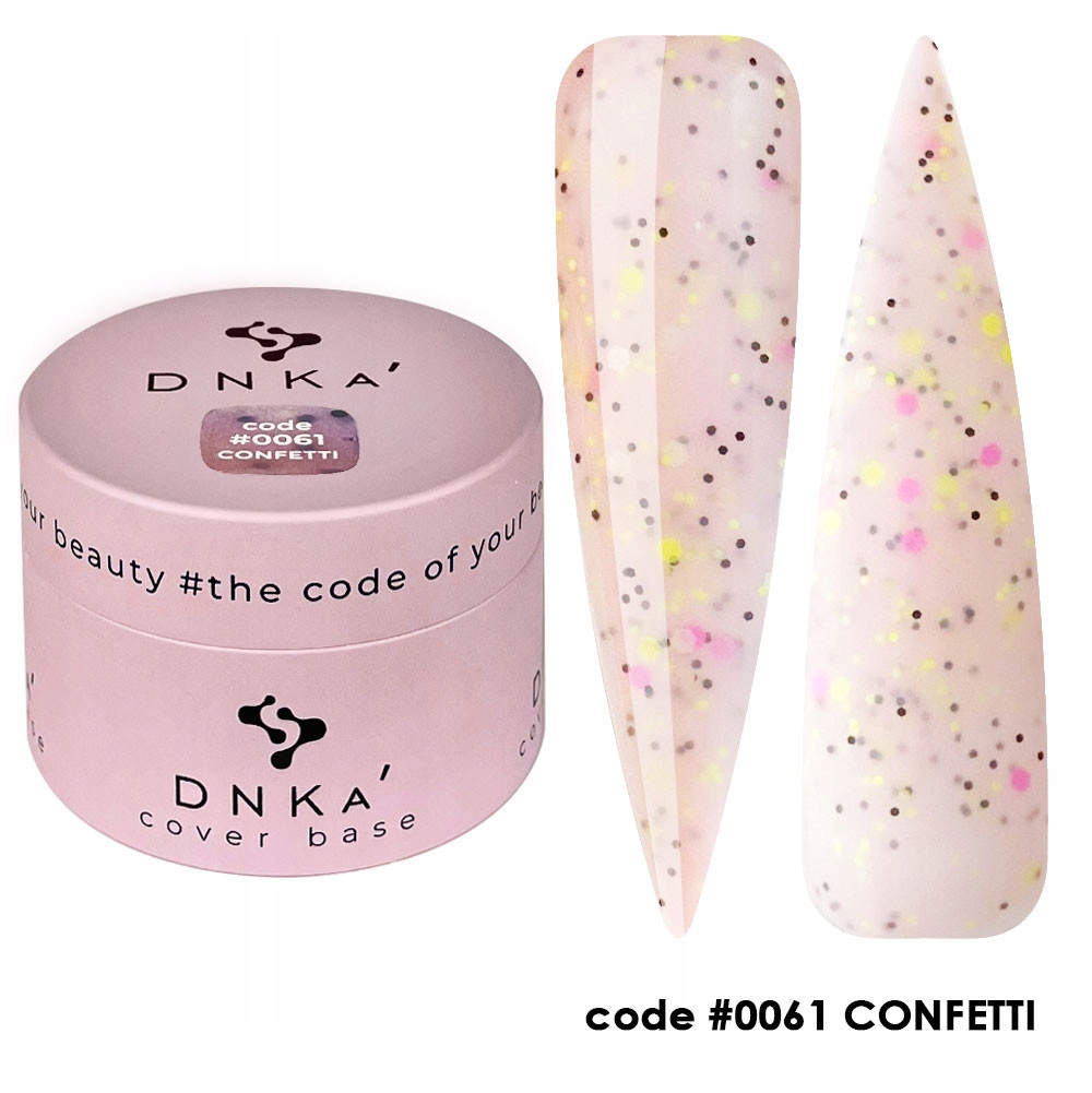DNKa Rubber Hybridní báze French Cover #0061 Confetti 30 ml