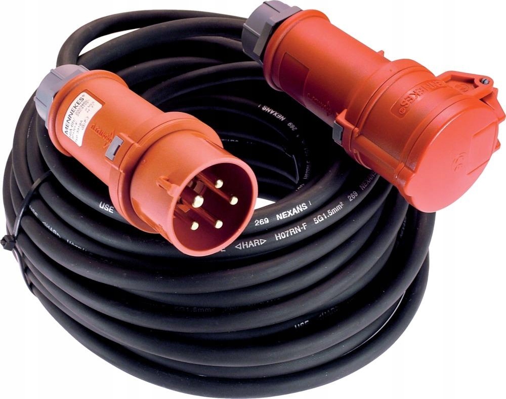 Predĺženie kábla Cee 10 m 32A IP44 H07RN-F5G4 400V