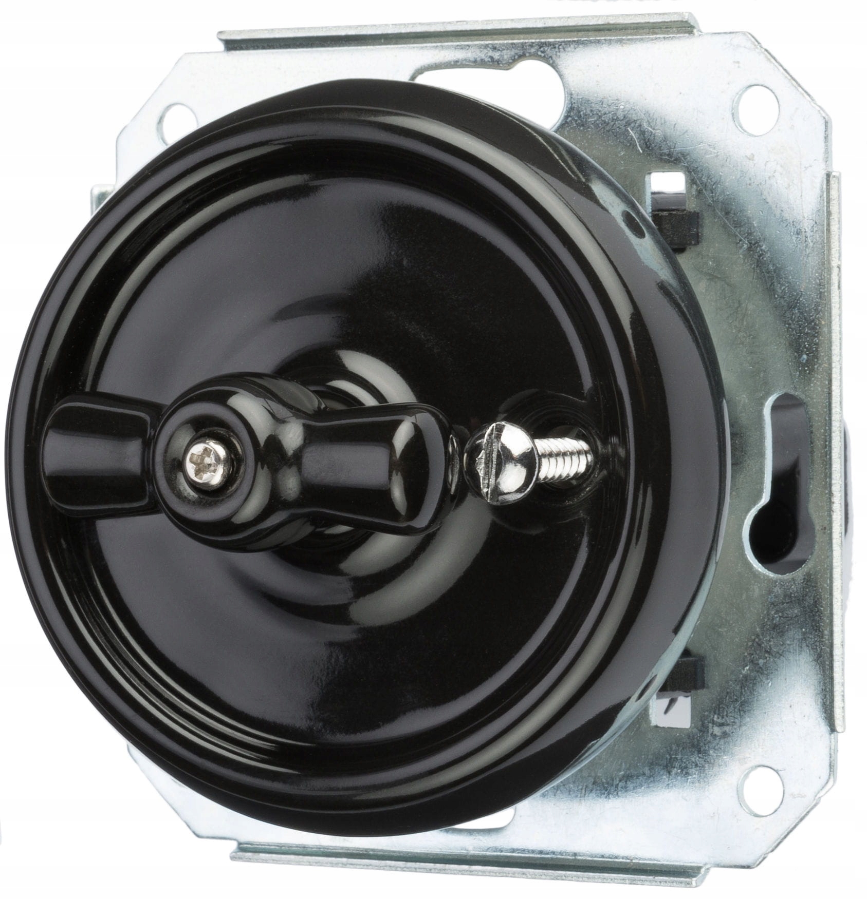 

Włącznik podtynk ceramiczny obrotowy z ramką czerń