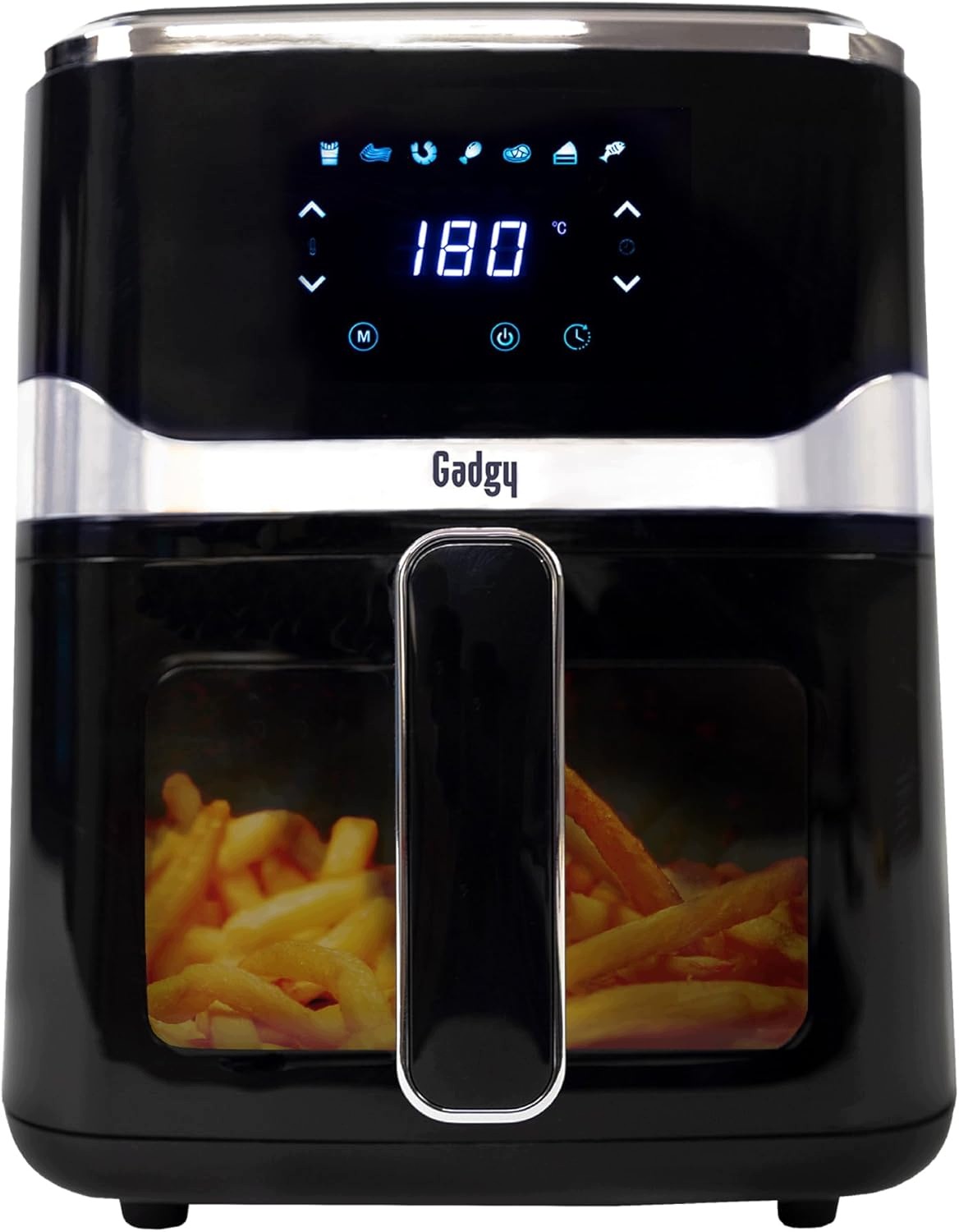 Teplovzdušná Fritéza 5L Airfryer Okienko 1400W Digitálny Displej