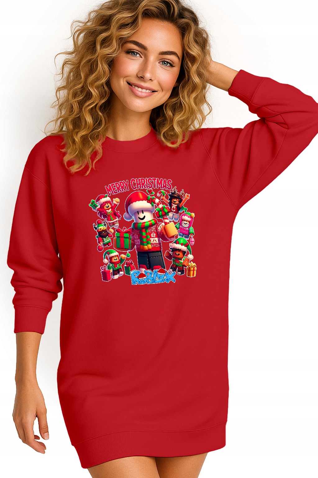 Mikina Vánoční Oversize Šaty Roblox Dárek K Vánocům XXL