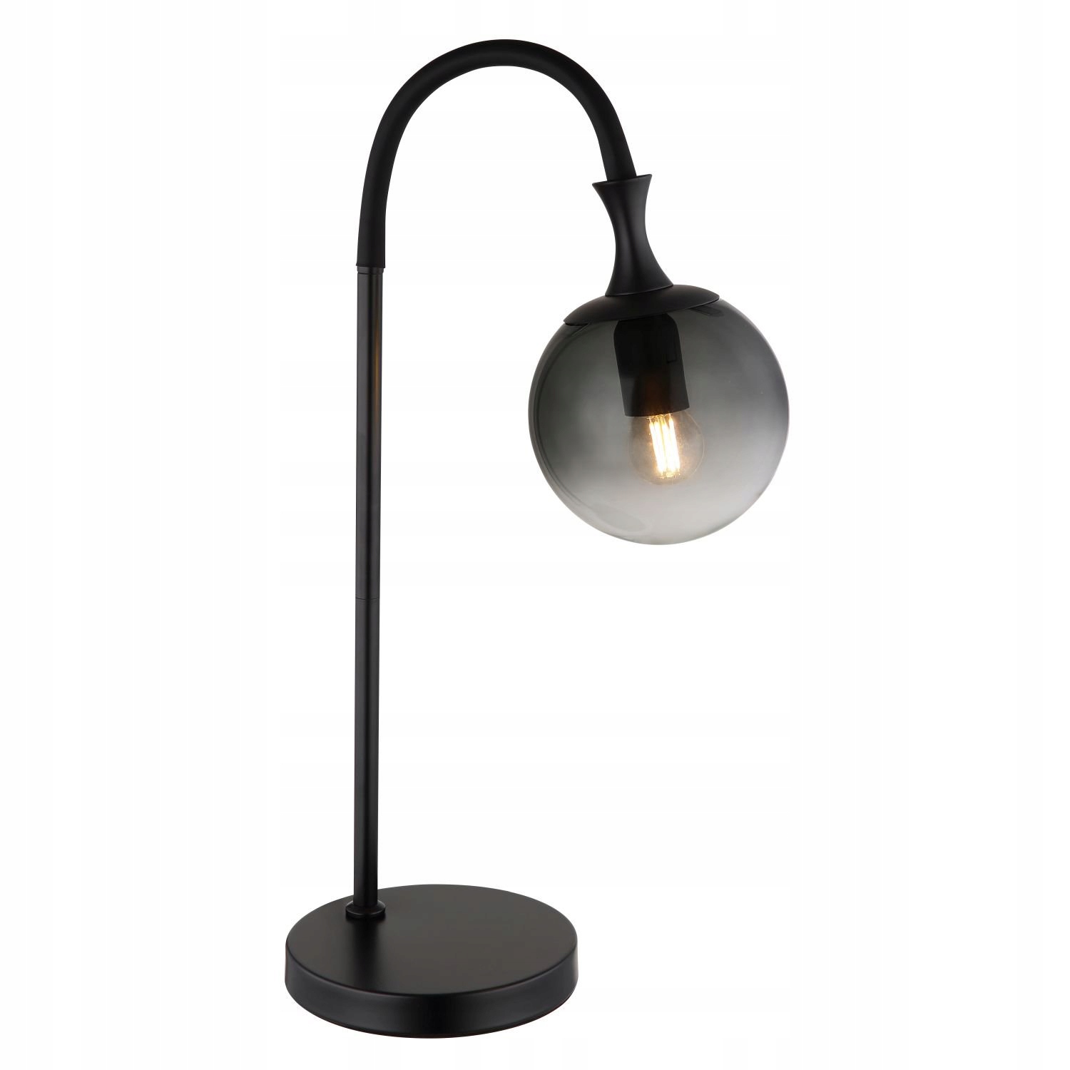 Stolová lampa Dalton čierna matná s kovovým tienidlom 57.5 cm