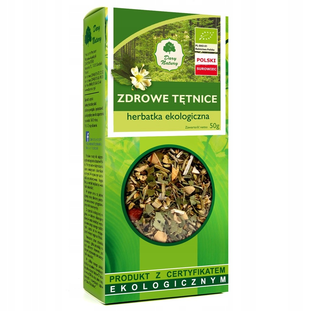 12x Herbatka Zdrowe Tętnice Bio 50 g Dary Natury