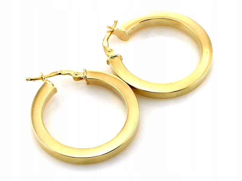 Stříbrné Náušnice Pozlacená kolečka 925 pro ženu 3.30 g 23 mm jako Dárek