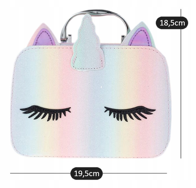 KUFEREK KOSMETYKÓW MAKEUP ZESTAW DO MALOWANIA XXL PREZENT SPA JEDNOROŻEC Bohater brak