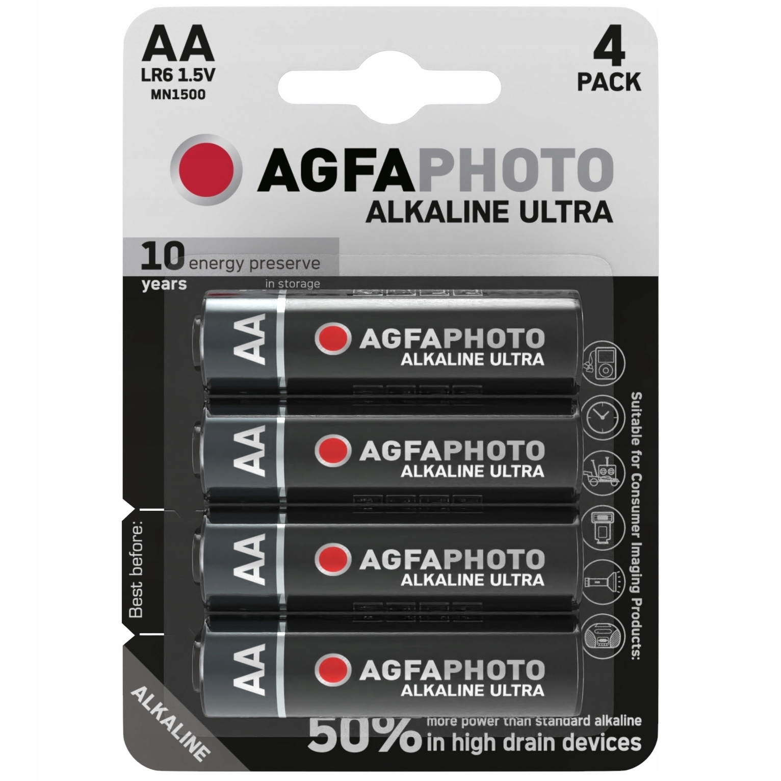 

4x Bateria Agfaphoto Ultra Aa LR6 LR06 Alkaliczna