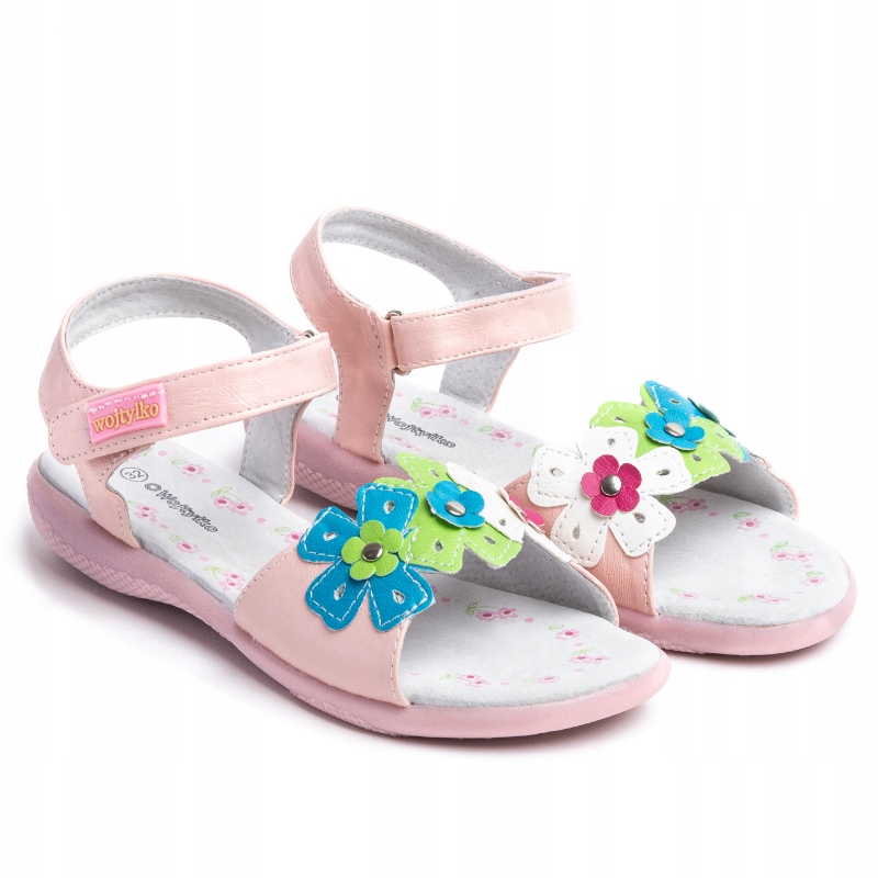 

Sandały dziewczęce wkł. skóra rzep Wojtyłko