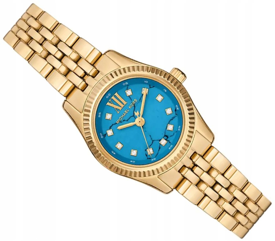 Originální Dámské Hodinky Michael Kors MK4813 Modro-zlaté Mini