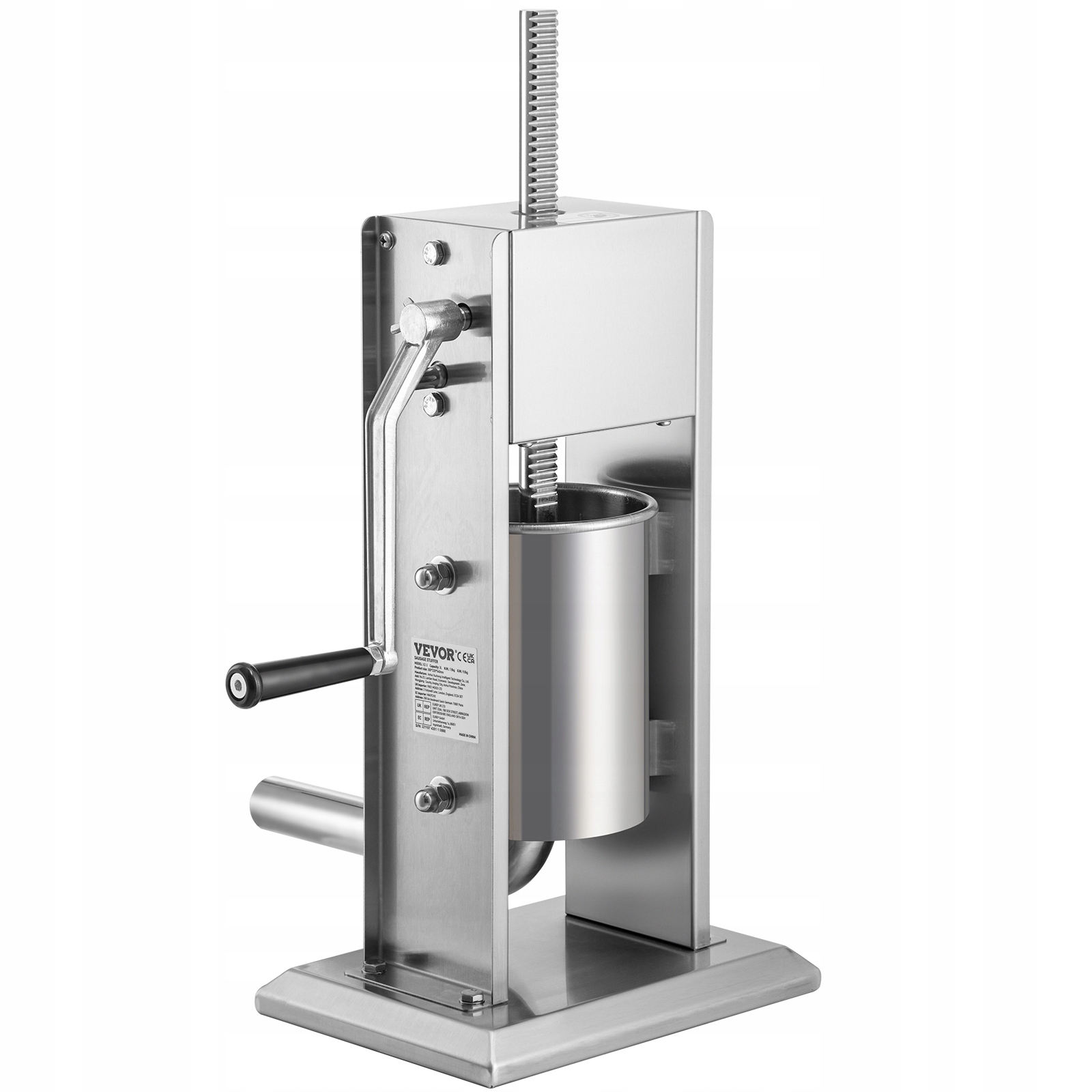 VEVOR Pionowy Nadziewarka Do Kiełbas 3L Ręczna Korba 310x310x520MM Kod producenta SDLSBXGGCJ3L2X1