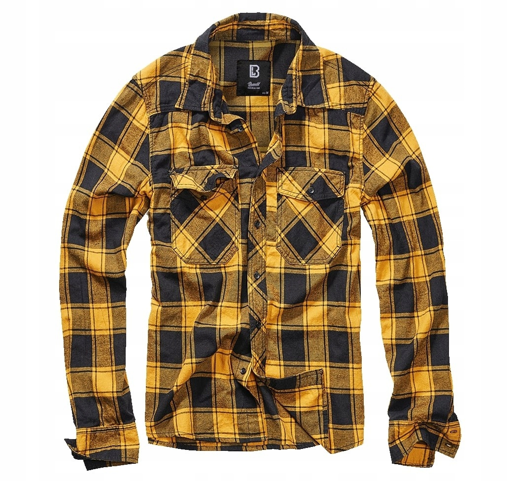 Koszula Brandit Checkshirt black/yell XL