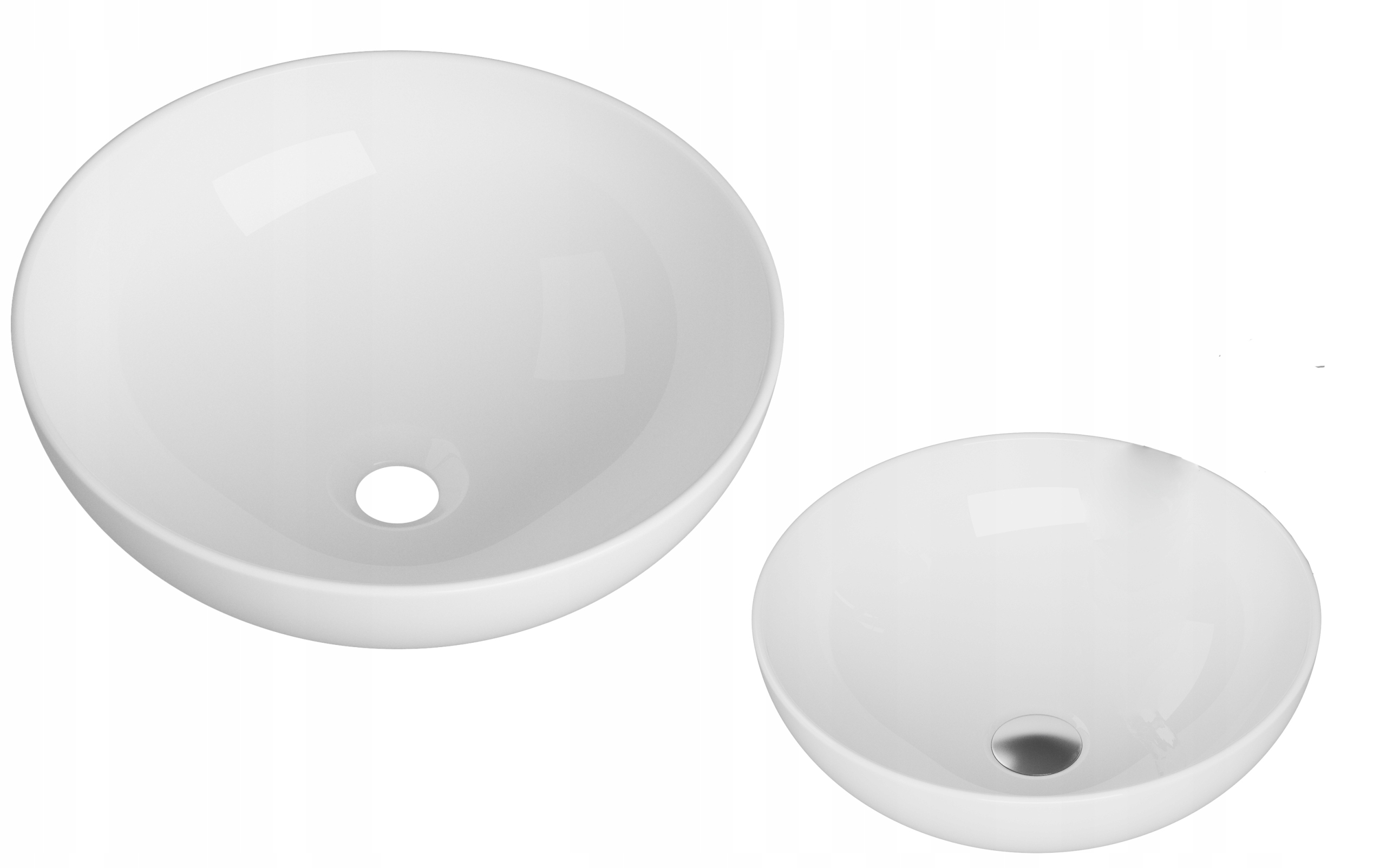 Umývadlová Doska Okrúhla Biela Keramická Kúpeľňová Na Dosku 40,5 cm Alba