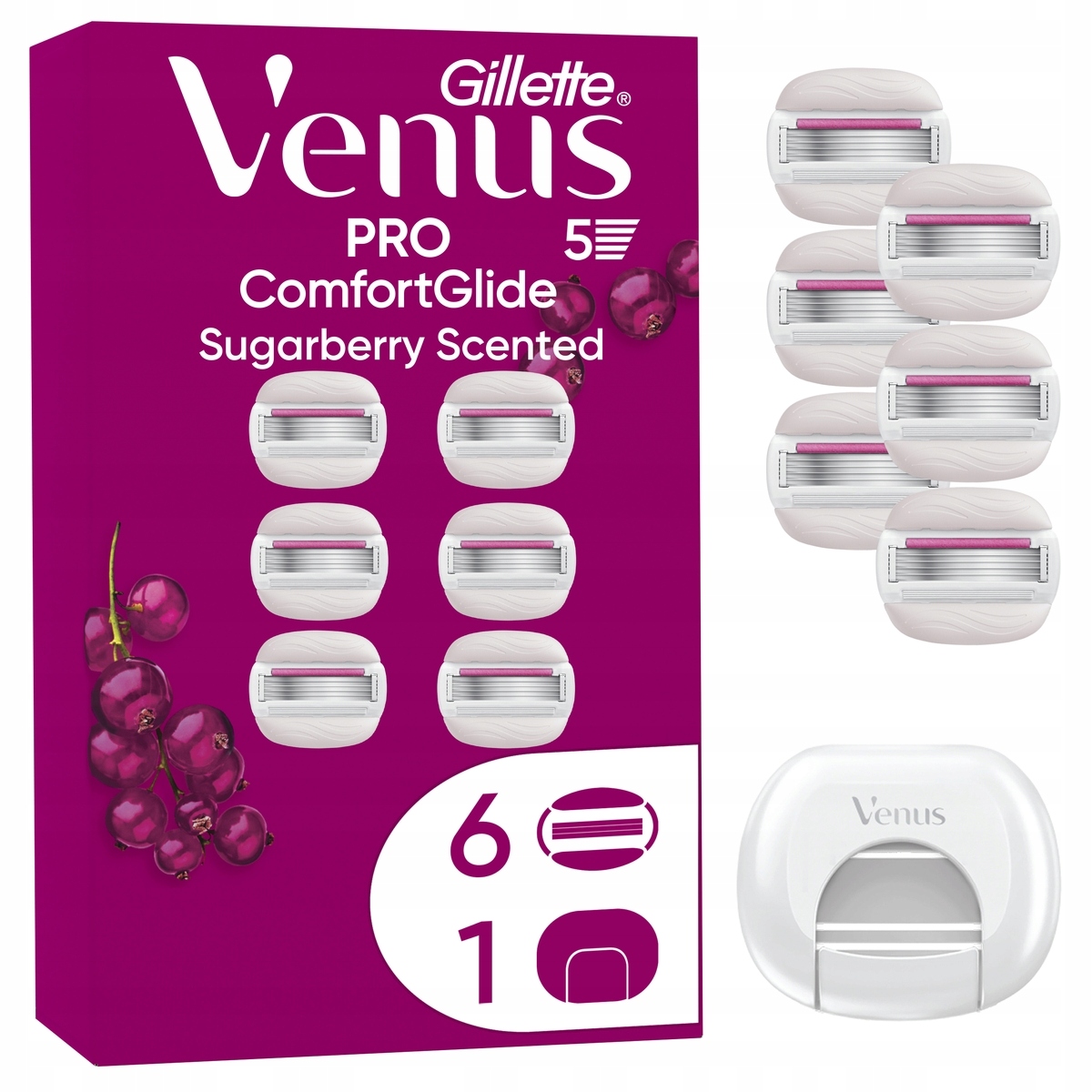Gillette Venus Pro ComfortGlide Zapachowe Ostrza Wymienne etui, 6 szt