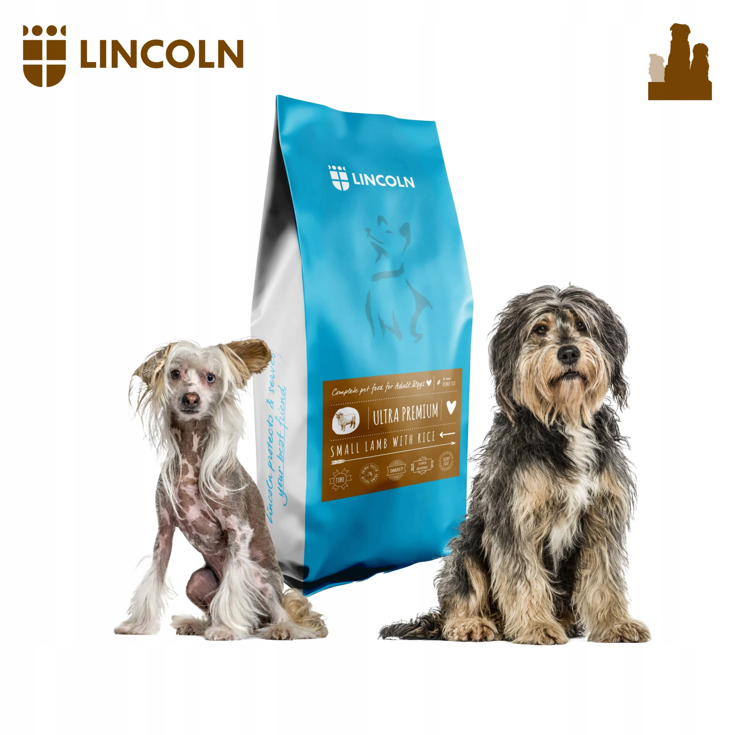 Levně Lincoln Suché Krmivo Pro Psy Malých Plemen Jehněčí 12 Kg Mops York Bulldog