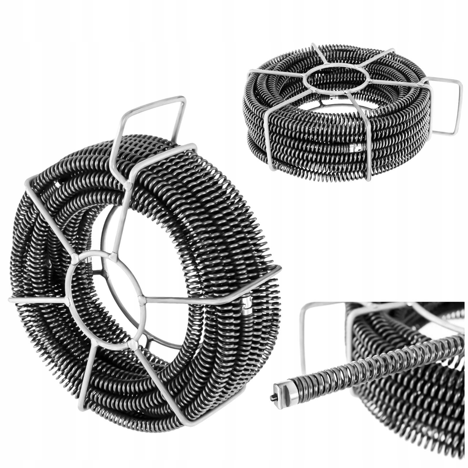 Spirála protlačovač hydraulických trubek 6 x 2.45 m průměr 16 mm sada