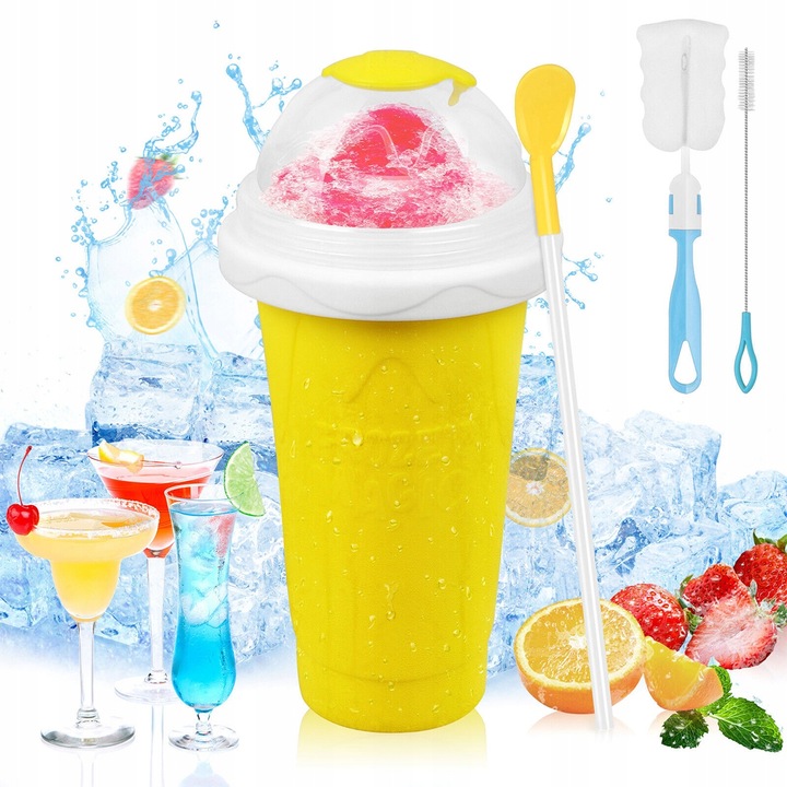 Hrnek Na Výrobu Slushy Zmrzliny Granity Sorbetů slushy cup 0.33L Žlutý