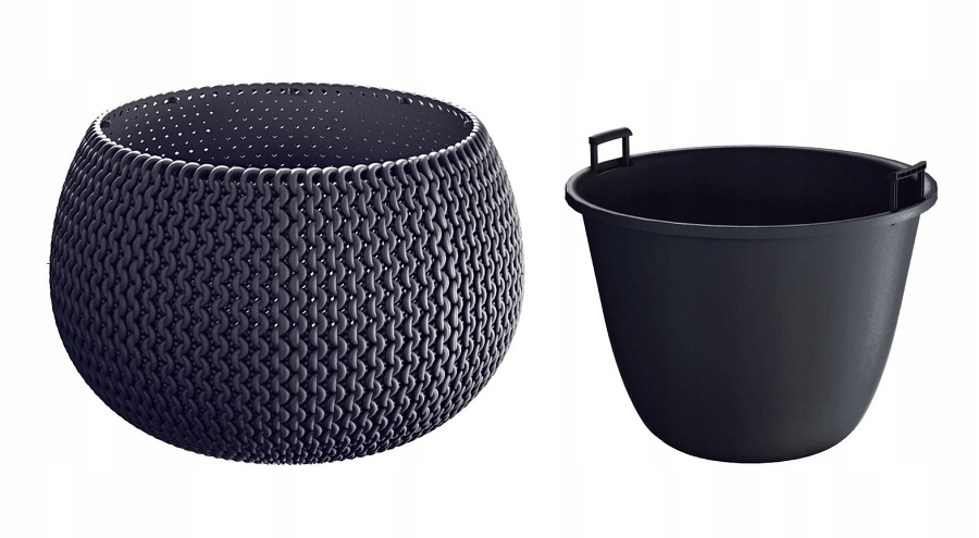 

Doniczka donica okrągła antracyt 24cm Prosperplast
