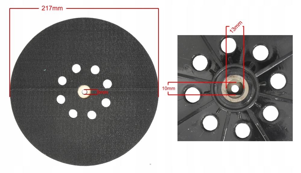DYSK TARCZA Z RZEPEM SZLIFIERKI DO GIPSU 217mm 6mm Średnica tarczy inna