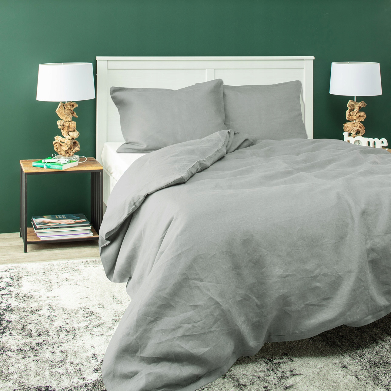 Dekoria Súprava ľanovej posteľnej bielizne Linen 200 x 200 cm